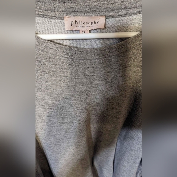 Philosophy Gray Plus Size Top Size 3X - Picture 4 of 5
